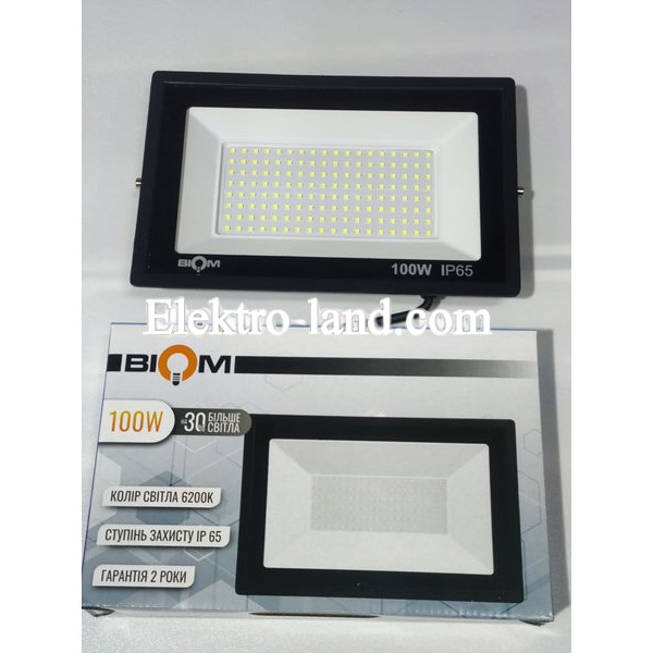 LED прожектор Biom 100W 6200К IP65 220V S6-SMD-100-Slim